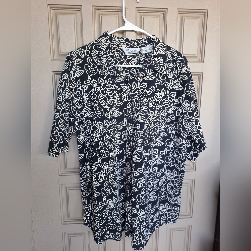 Plus Class India Garments Batik Blouse Sz22/24 Machine Wash Cotton Drip Dry